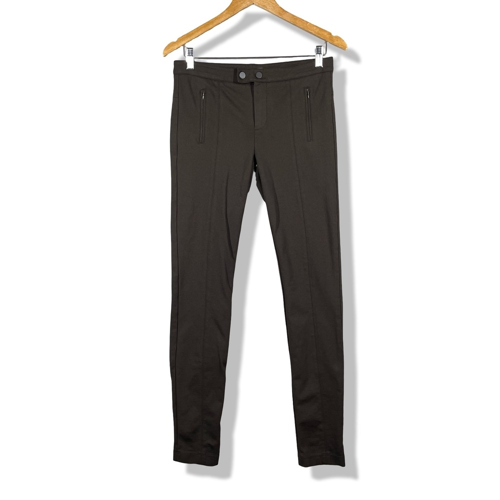 Vince Skinny Pants Womens 8 Dark Brown Minimalist Quiet Luxury Professional